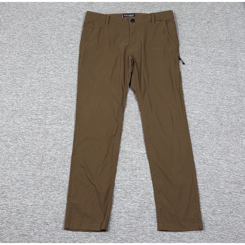 686 Pants Mens 30x30 Brown Slim Fit Everywhere Featherlight Outdoor Hiking Chino